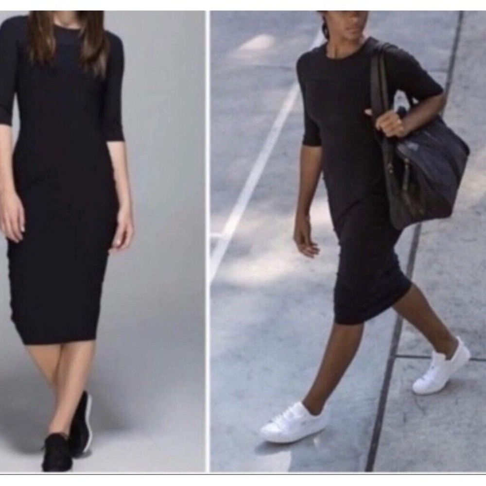 RARE LULULEMON Out Of This World Dress Black Size 6